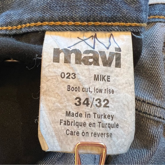 Mavi Mike Bootcut Low Rise Dark Wash Relaxed Denim Jeans Size 34 x 32 EUC - Picture 12 of 16